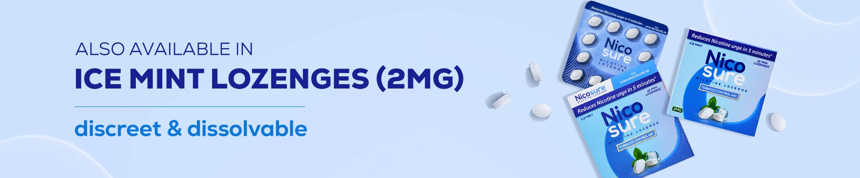 Nicosure 2mg Nicotine Icemint Lozenges for tobacco cessation