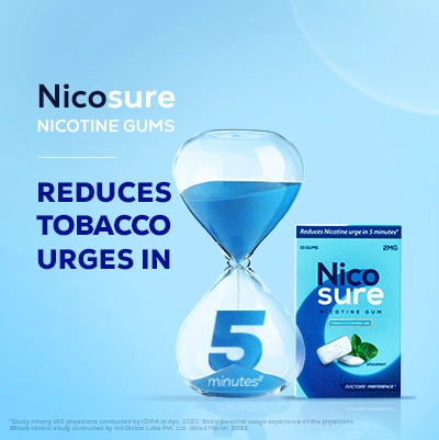 Reduce Tobacco Urges with Nicosure Spearmint Gums