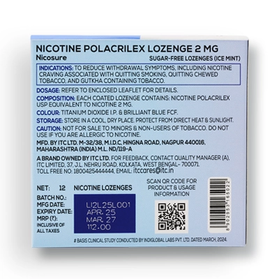 Nicosure Ice Mint Lozenges Product Information