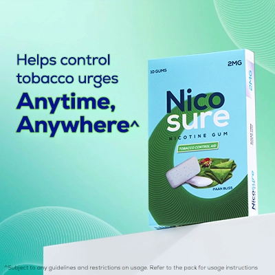 Nicosure Paan Flavoured Nicotine Gum to control tobacco urges