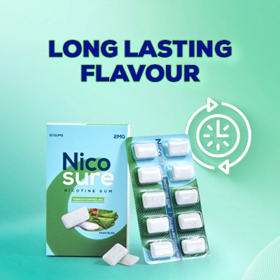 Nicosure Nicotine Paan Bliss Gum with long lasting flavour for tobacco relief
