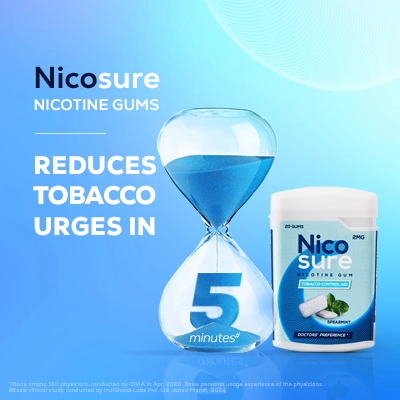 Reduce Tobacco Urges with Nicosure Spearmint Gums