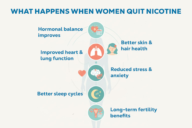 What happens when women quit nicotine